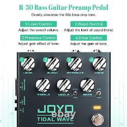 JOYO Classic Bass Tone of 90s Bass Guitar Preamp Pedal 3-band EQ DI Function