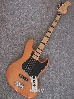 Jazz Bass (75 style) maple c/w blocks/binding by'Redwood'. Excellent condition