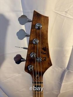 Jazz style 4 String Bass Guitar, Burnt Finish