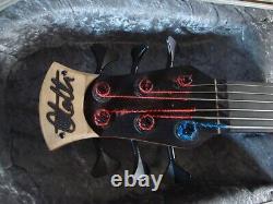 Jon Letts Custom 6 String Singlecut Fretless Bass UK made new Hiscox case