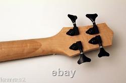 KAM Mini Bass high output Solid body Ukulele Bass SUB Satin Black