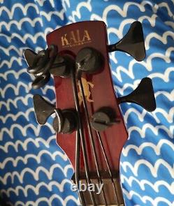 Kala SUB4FS-SRD U-Bass SUB Solid Body Electric Bass with Bag Red Upright Rubber