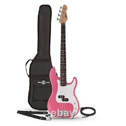 LA Bass Guitar by Gear4music Pink