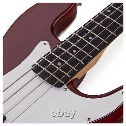 LA Bass Guitar by Gear4music Red