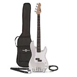 LA Bass Guitar by Gear4music Silver Flake