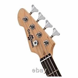 LA Left Handed Bass Guitar by Gear4music Sunburst