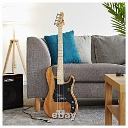 LA Select Bass Guitar by Gear4music Natural