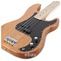 LA Select Bass Guitar by Gear4music Natural