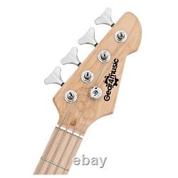 LA Select Bass Guitar by Gear4music Natural