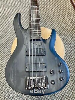 LTD B-335 SBLK 5 string electric bass by ESP Guitars, NEW