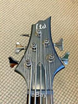 LTD B-335 SBLK 5 string electric bass by ESP Guitars, NEW