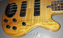 Lakland Skyline 44-01 Deluxe Spalted Maple Rosewood Fingerboard Bass Guitar