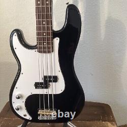 Lh Vintage Bass Guitar V4 Bk Left Hand Precise 1/2 Rrp