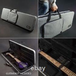 Lindo Electric Bass Guitar Eco Hard Case Plush Lined Pockets Grey UK Design