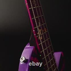 Lindo Kawa Electric Travel Bass Guitar Japanese River Art Finish Purple Gloss