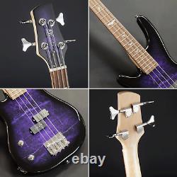 Lindo Left Handed PDB Purple Dove Electric Bass Guitar P-Bass & Hard Case