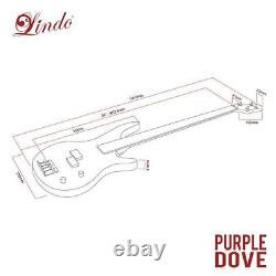 Lindo Left Handed PDB Purple Dove Electric Bass Guitar P-Bass & Hard Case