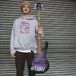 Lindo Left Handed PDB Purple Dove Electric Bass Guitar P-Bass & Hard Case