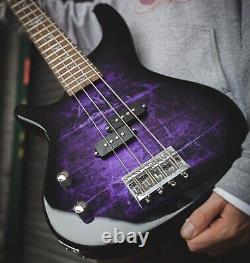 Lindo Left Handed PDB Purple Dove Electric Bass Guitar P-Bass & Hard Case