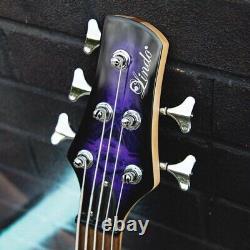 Lindo PDB 5-String Purple Dove Electric Bass Guitar and Hard Case