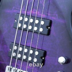 Lindo PDB 5-String Purple Dove Electric Bass Guitar and Hard Case