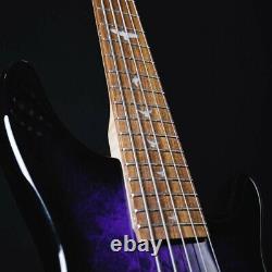 Lindo PDB 5-String Purple Dove Electric Bass Guitar and Hard Case