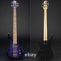 Lindo PDB-5 V2 Purple Dove 5-String Electric Bass Guitar Luminlays 24 Frets