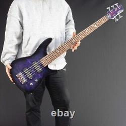 Lindo PDB-5 V2 Purple Dove 5-String Electric Bass Guitar Luminlays 24 Frets