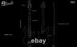 Lindo PDB-5 V2 Purple Dove 5-String Electric Bass Guitar Luminlays 24 Frets