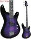 Lindo Pdb Short Scale Purple Dove Electric Bass Guitar And Hard Case