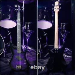 Lindo PDB Short Scale Purple Dove Electric Bass Guitar and Hard Case