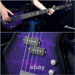 Lindo PDB Short Scale Purple Dove Electric Bass Guitar and Hard Case