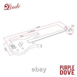 Lindo Purple Dove Electric Bass Guitar & Eco Hard Case B-STOCK 10% OFF