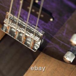 Lindo Purple Dove Electric Bass Guitar P-Bass Pickups & Eco-Friendly Hard Case