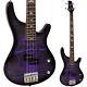 Lindo Purple Dove Electric Bass Guitar P-bass Pickups & Free Gig Bag And Cable