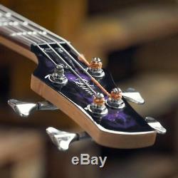 Lindo Purple Dove Electric Bass Guitar P-Bass Pickups & Free Gig Bag and Cable