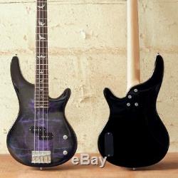 Lindo Purple Dove Electric Bass Guitar P-Bass Pickups & Free Gig Bag and Cable