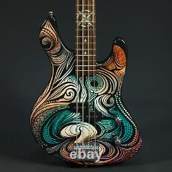 Lindo Sahara Electric Bass Guitar Short Scale 30 Nautical Star Inlay UK Design