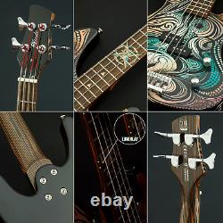 Lindo Sahara Electric Bass Guitar Short Scale 30 Nautical Star Inlay UK Design