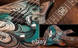 Lindo Sahara Electric Bass Guitar Short Scale 30 Nautical Star Inlay UK Design