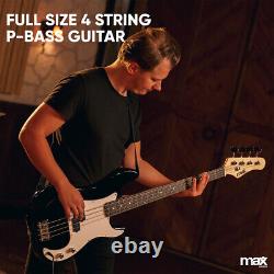 MAX 173.235 GigKit Bass Guitar with Amplifier and Accessories Black