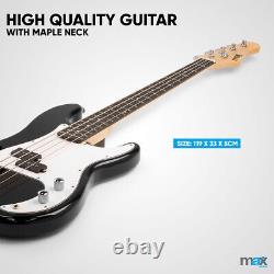 MAX 173.235 GigKit Bass Guitar with Amplifier and Accessories Black