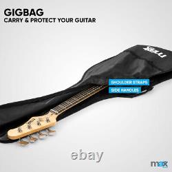MAX 173.235 GigKit Bass Guitar with Amplifier and Accessories Black