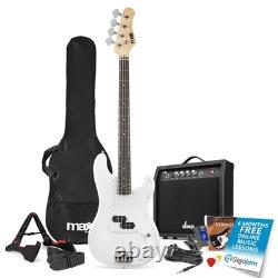 MAX 173.237 GigKit Bass Guitar with Amplifier and Accessories White