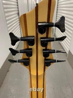 MAZETI WTHB 7 String Fretless Bass guitar, Ebony & MAH Body, Active/Passive, 18v