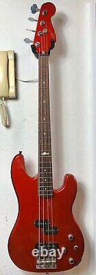 Marlin metallic red p bass guitar made in Korea. Vintage 80s