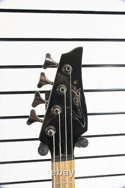 Maverick X-4 4 String Electric Bass Guitar Active EQ Metallic Black Z47