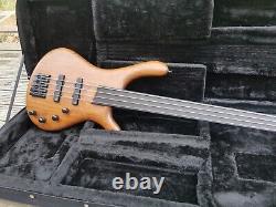 Mayones BE-4 Fretless Bass guitar MINT condition exotic amazaque body MEC pu