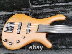 Mayones BE-4 Fretless Bass guitar MINT condition exotic amazaque body MEC pu