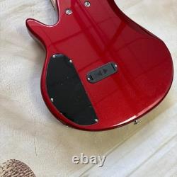 Metallic Red Electric Bass Guitar Fretless 6 String With Active Pickups